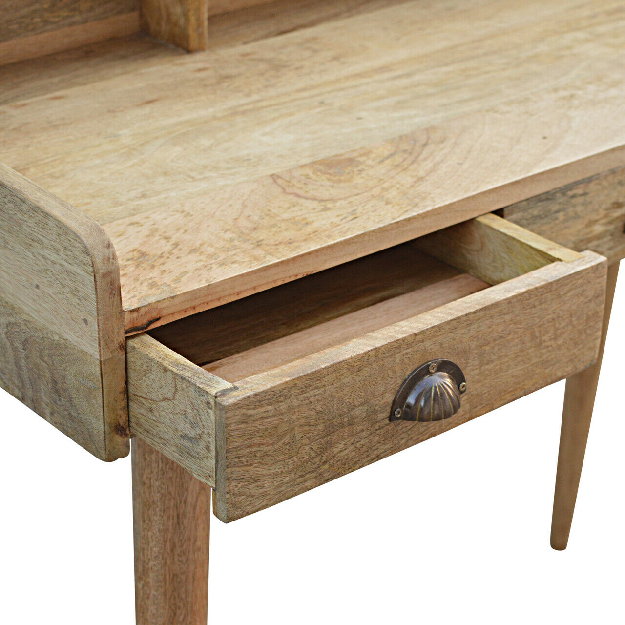 Solid Wood 3 Drawer Mid Century Style Desk