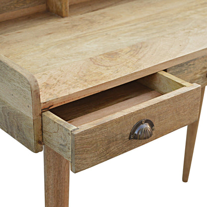 Solid Wood 3 Drawer Mid Century Style Desk