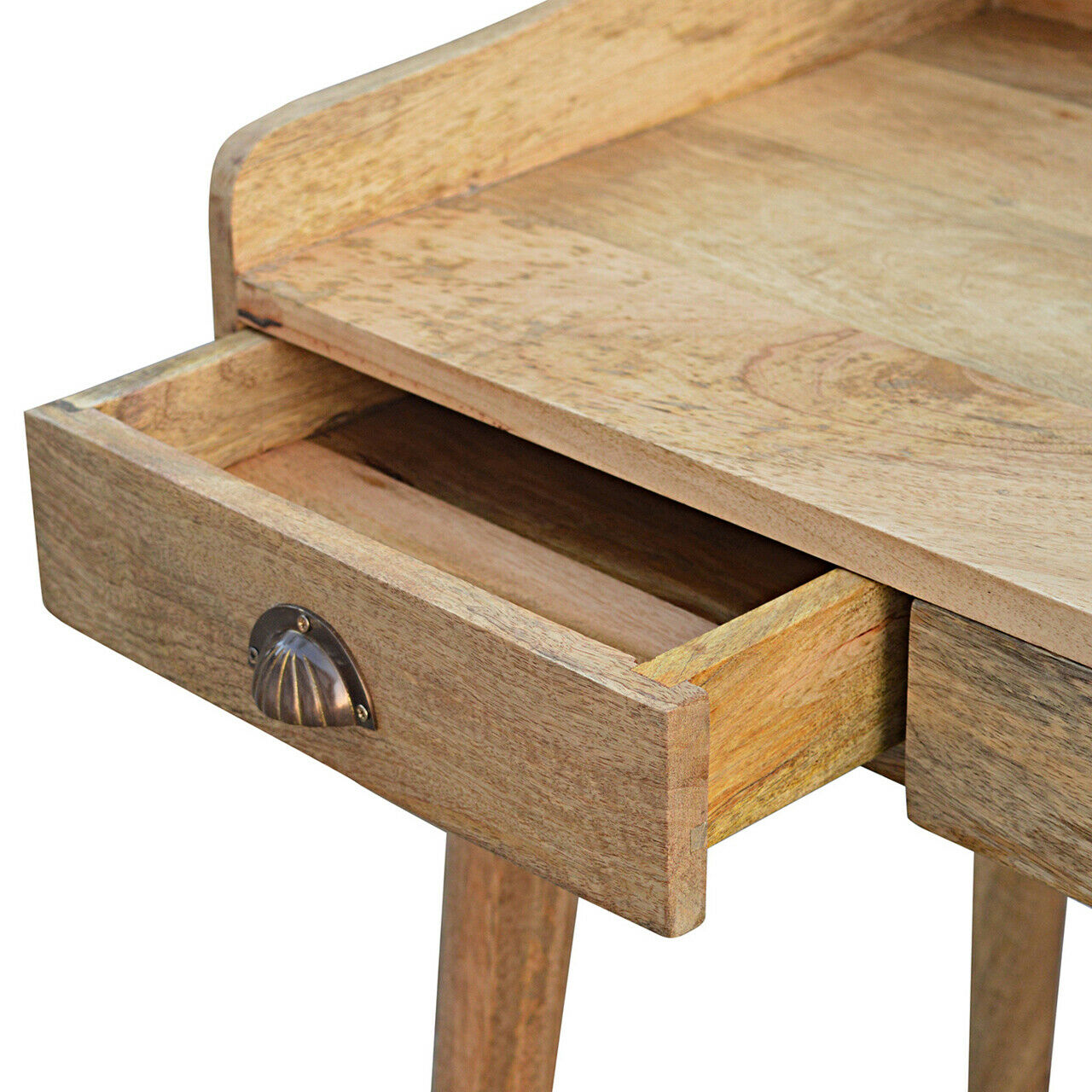 Solid Wood 3 Drawer Mid Century Style Desk