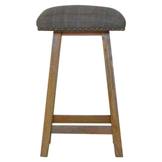 Solid Wood Multi Tweed Bar Stool
