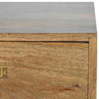 Solid Wood Nordic Style Two Drawer Bedside Cabinet
