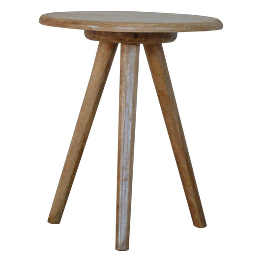 Solid Wood Round Tripod Stool
