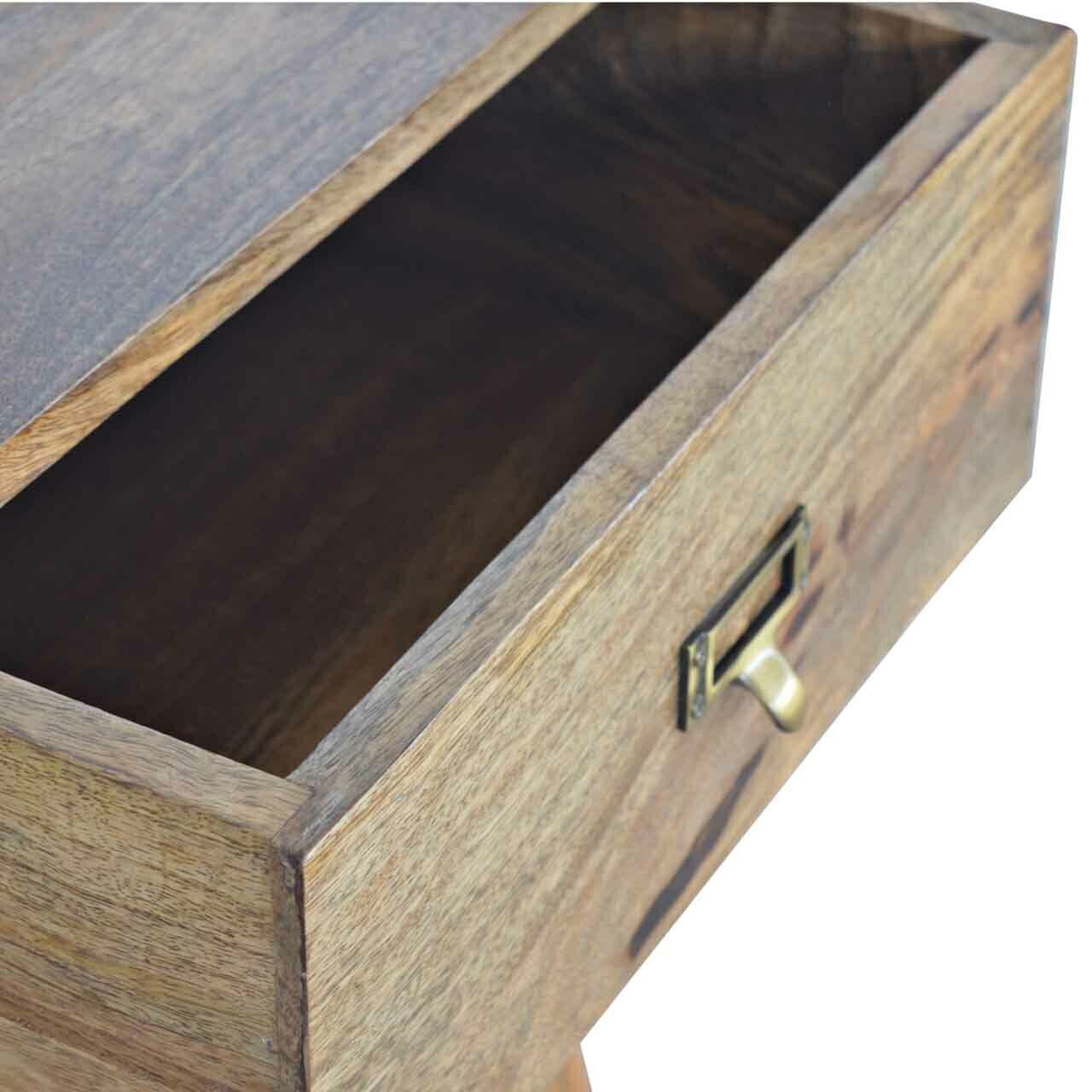 Solid Wood Nordic Style Two Drawer Bedside Cabinet