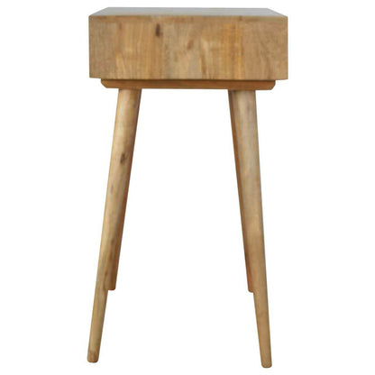 Solid Wood Writing Desk with Hand Painted Drawer & Storage Shelf